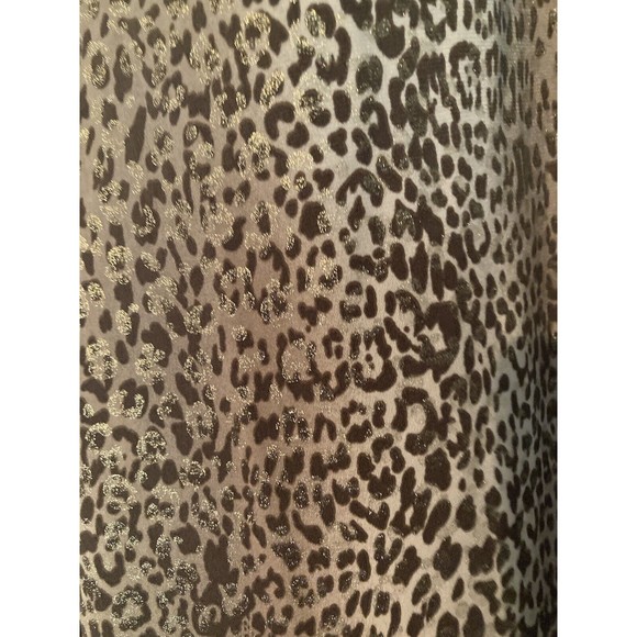 Susan Graver Stretch Tunic Women Sz M Liquid Knit Animal Print V-Neck Top Blouse - Picture 7 of 10